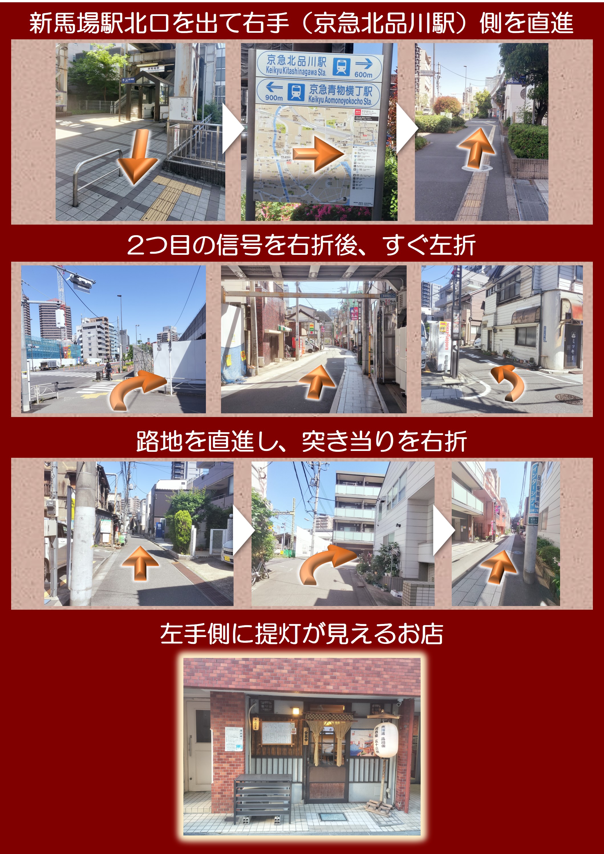 新馬場駅から